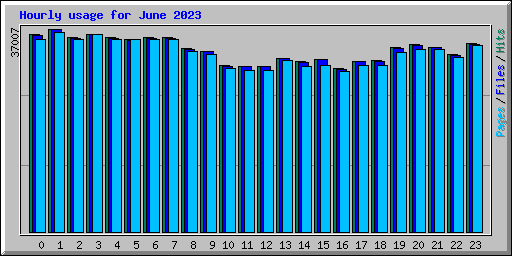 Hourly usage for June 2023