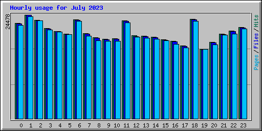 Hourly usage for July 2023
