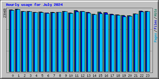 Hourly usage for July 2024