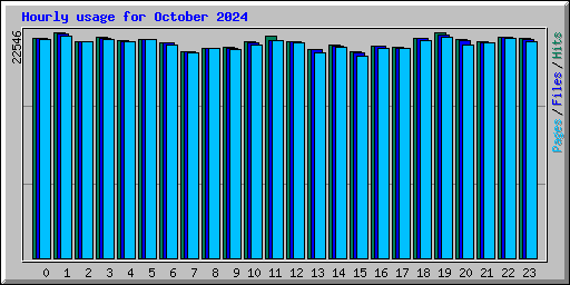 Hourly usage for October 2024