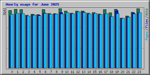Hourly usage for June 2025